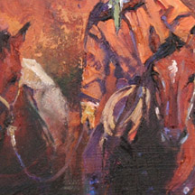 Paul Dykman. Oil paintings. Western Artwork. A Word of Encouragement
