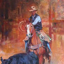 Paul Dykman. Oil paintings. Western Artwork. Gate Shy