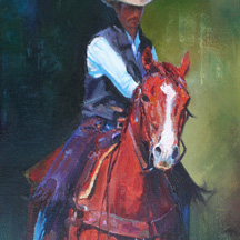 Paul Dykman. Oil paintings. Western Artwork. Headin' Back