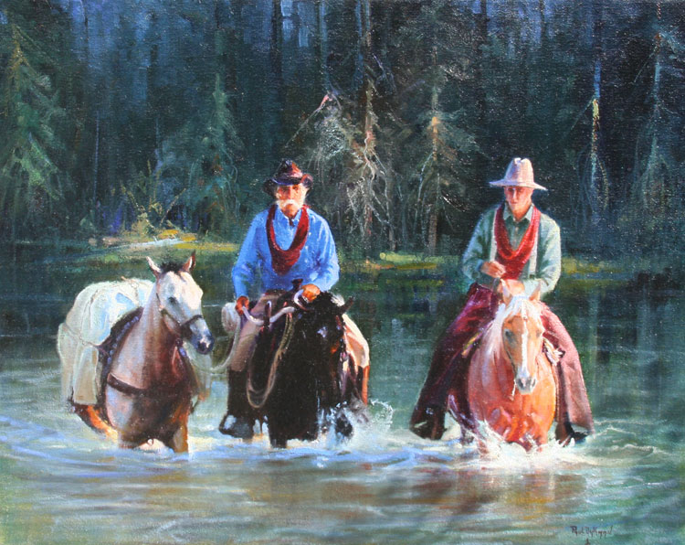 Paul Dykman. Western Art. Last Light