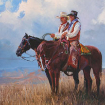 Paul Dykman. Oil paintings. Western Artwork. Old Buckaroos