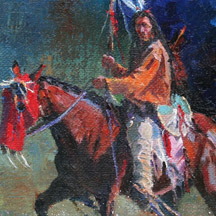 Paul Dykman. Oil paintings. Western Artwork. Scoutin'
