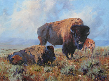 Paul Dykman. Western Art. Signs of Spring