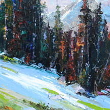 Paul Dykman. Oil paintings. Western Artwork. Snow in the Shadows