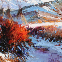 Paul Dykman. Oil paintings. Western Artwork. The Colors of Sunrise
